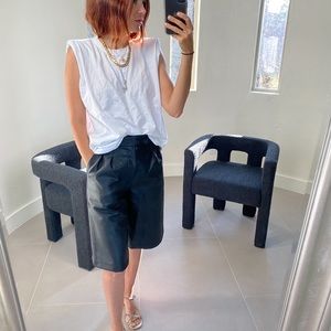 Pixie market faux leather Bermuda shorts